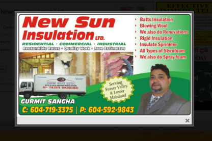 New Sun Insulation Ltd - Entrepreneurs en isolation contre la chaleur et le froid