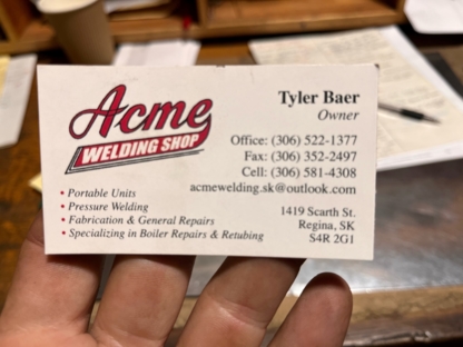Acme Welding Shop Ltd - Boiler Service & Repair