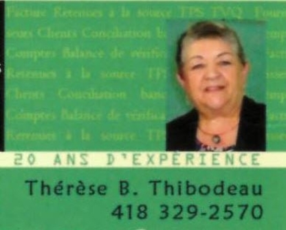 Comptabilité TBT Thérèse B Thibodeau - Bookkeeping
