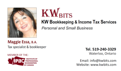 KW Bookkeeping & Income Tax Services (KW BITS) - Préparation de déclaration d'impôts
