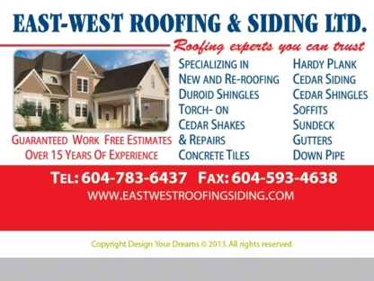 East West Siding and Roofing Ltd - Entrepreneurs en revêtement