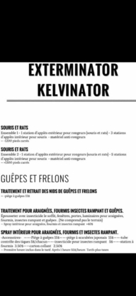 Exterminator Kelvinator - Extermination et fumigation