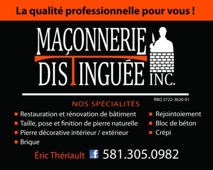 Maçonnerie Distinguée inc. - Entrepreneurs en construction