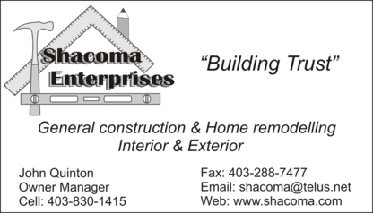 Shacoma Enterprises - Conseillers immobiliers