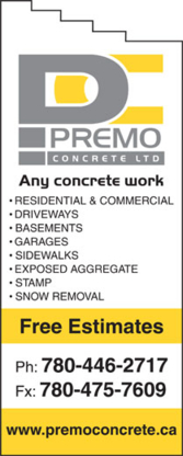 Premo Concrete Ltd - Entrepreneurs en béton