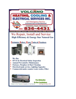Volcano Heating & Cooling - Heating Contractors