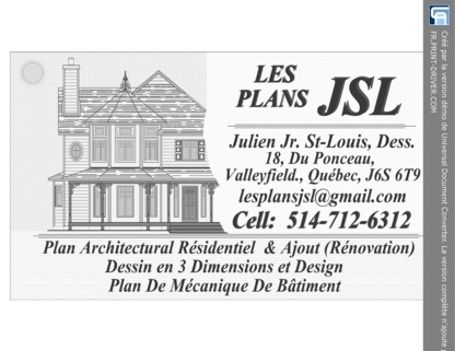 Les Plans JSL - Devis de construction et d'architecture