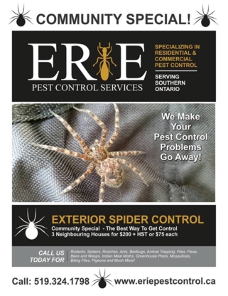 Erie Pest Control Services - Extermination et fumigation