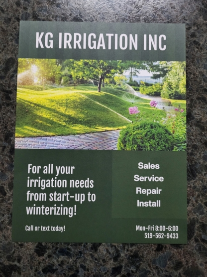 KG Irrigation Inc - Lawn & Garden Sprinkler Systems