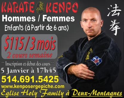 Karaté Kenpo Serge Piché - Écoles et cours d'arts martiaux et d'autodéfense