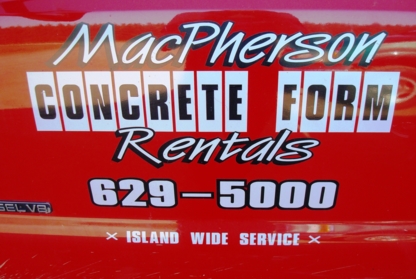 Macpherson Concrete Form Rentals - Concrete Forms & Accessories