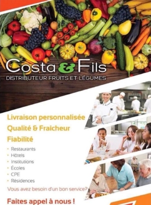 Distribution Costa et Fils Inc - Magasins de fruits et légumes