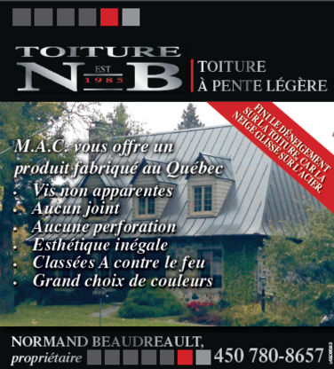 Normand Beaudreault Construction Inc - Couvreurs