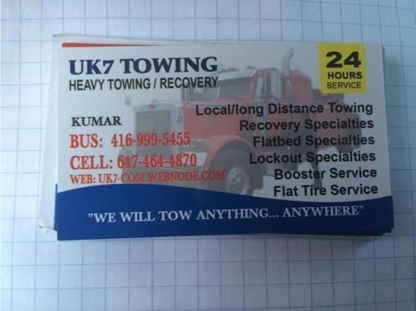 UK7 Towing - Vehicle Towing