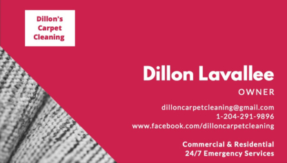 Dillon's Carpet Cleaning - Nettoyage de tapis et carpettes