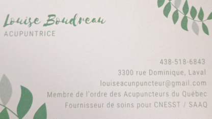 Louise Boudreau Acupuncteur - Acupuncteurs