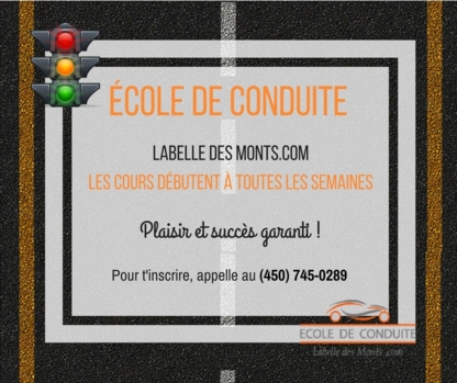 École de conduite Labelle des Monts.com - Driving Instruction