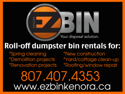 EZ Bin Kenora - Traitement et élimination de déchets résidentiels et commerciaux