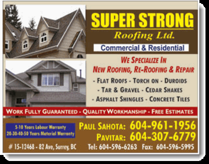 Super Strong Roofing - Couvreurs