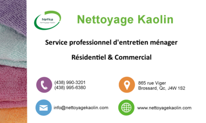 Nettoyage Kaolin - Nettoyage résidentiel, commercial et industriel