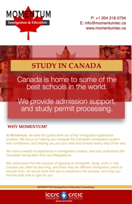 Momentum Immigration and Education Consultancy - Conseillers en immigration et en naturalisation