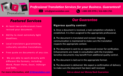 GTA Translation - Translators & Interpreters