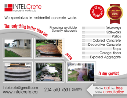 IntelCrete Concrete Works - Entrepreneurs en béton