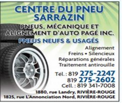 Centre du Pneu Sarrazin et Mécanique et Alignement d'Auto Pagé Rivière-Rouge - Auto Repair Garages