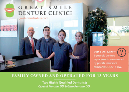 Great Smile Denture Clinic - Traitement de blanchiment des dents