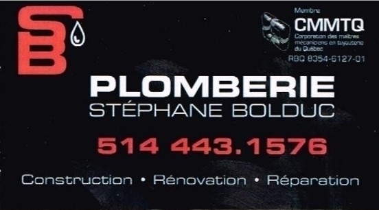 Plomberie Stéphane Bolduc - Plombiers et entrepreneurs en plomberie