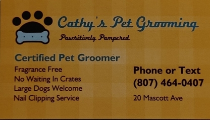 Cathy's Grooming - Pet Grooming, Clipping & Washing