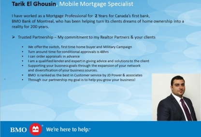 Tarik El Ghousin - BMO Mortgages - Prêts hypothécaires