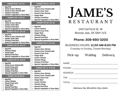 Jame's Chinese Restaurant - Restaurants