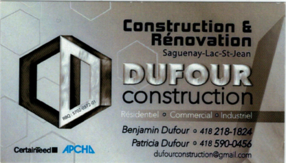Dufour Construction - Entrepreneurs en construction