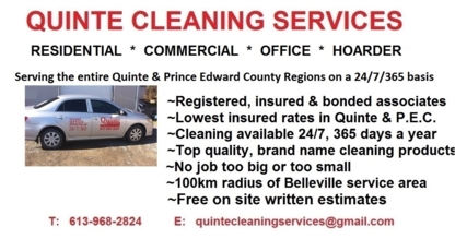 Quinte Cleaning Services - Nettoyage résidentiel, commercial et industriel
