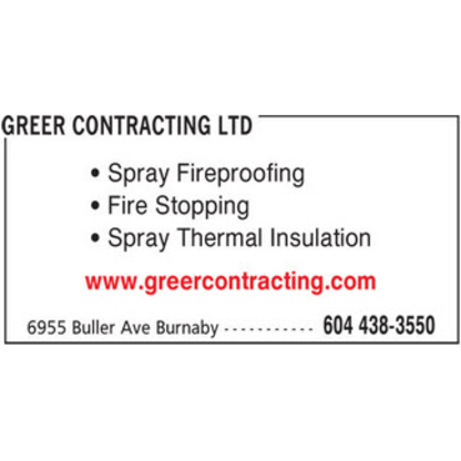 Greer Contracting Ltd - Coupe-feu et ignifugation