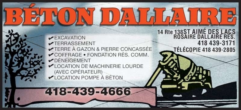 Béton Dallaire - Excavation Contractors
