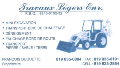 Travaux Légers Enr - Entrepreneurs en excavation