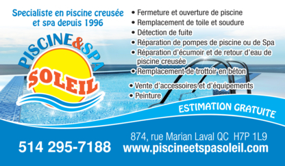 Piscine et spa soleil - Swimming Pool Contractors & Dealers