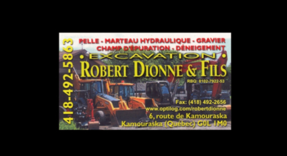 Excavation Robert Dionne & Fils - Entrepreneurs en excavation