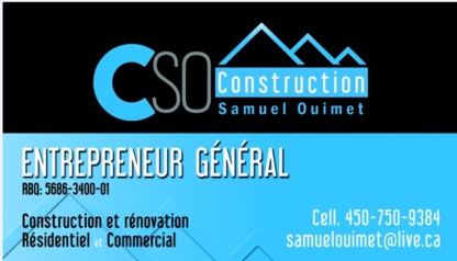 Construction Samuel Ouimet - Entrepreneurs en construction