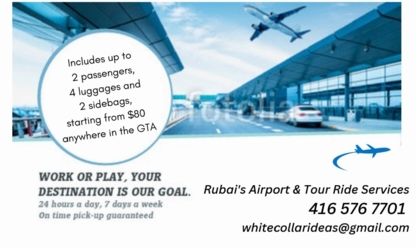 Voir le profil de Rubai's Airport & Tour Ride Services - Oak Ridges