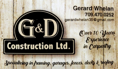View G&D Construction’s Grand Falls-Windsor profile