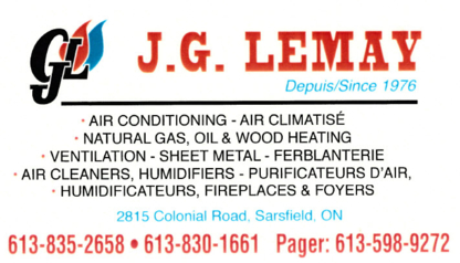 Lemay J G Heating & Air Conditioning - Entrepreneurs en climatisation