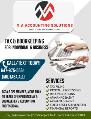 M.A Accounting Solutions - Services de comptabilité