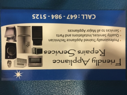 Friendly Appliance Repair Service - Appliance Repair & Service