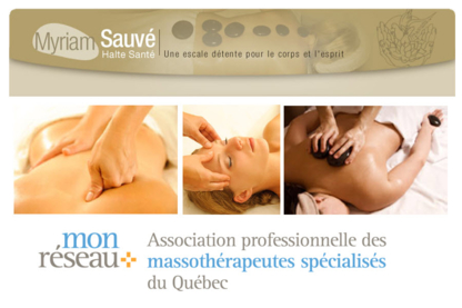 Myriam Sauvé Halte Santé - Massothérapeute - Massage Therapists