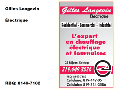Gilles Langevin Electrique - Entrepreneurs en chauffage