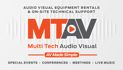 Multi Tech Audio Visual Inc - Location de fournitures et de matériel audiovisuels