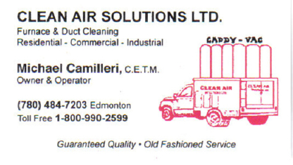 Clean Air Solutions (Alberta) Ltd - Duct Cleaning